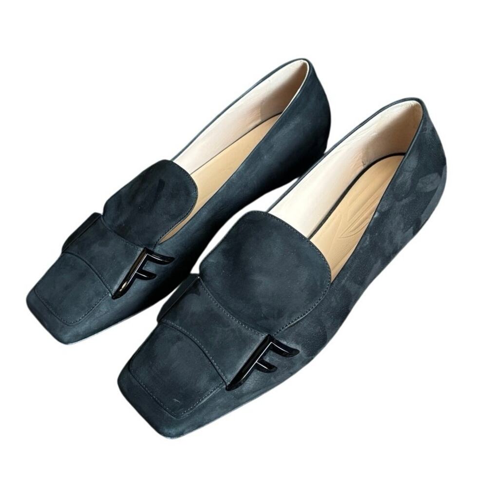 Fendi Suede Loafers, double F logo